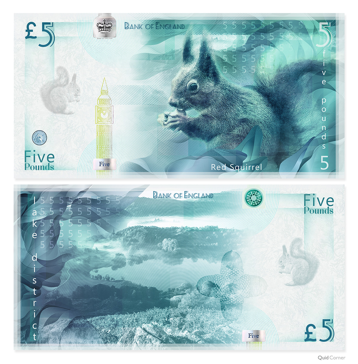 Red Squirrel £5 Note