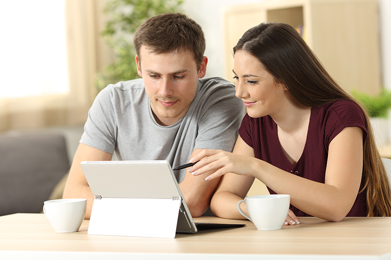 Couple With Tablet