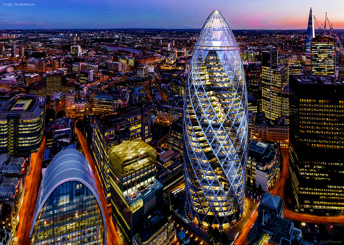 The Gherkin - Cutaway View