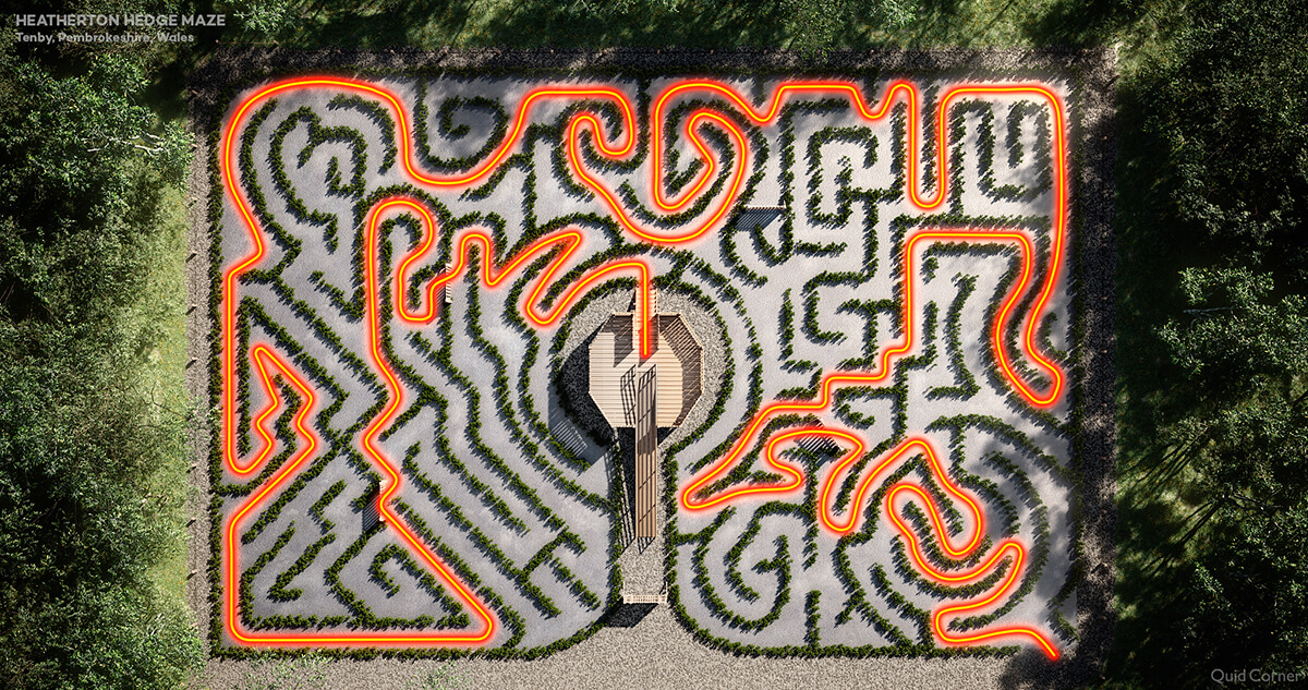 Heatherton Hedge Maze Solved