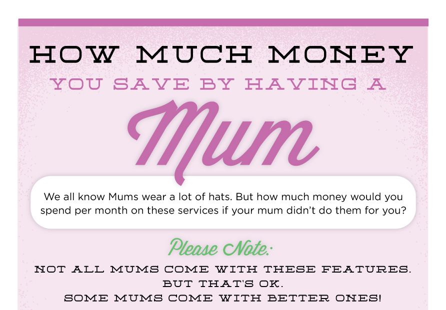 How Much Money You Save By Having A Mum